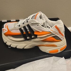 Adidas Women's White and Orange Sneakers